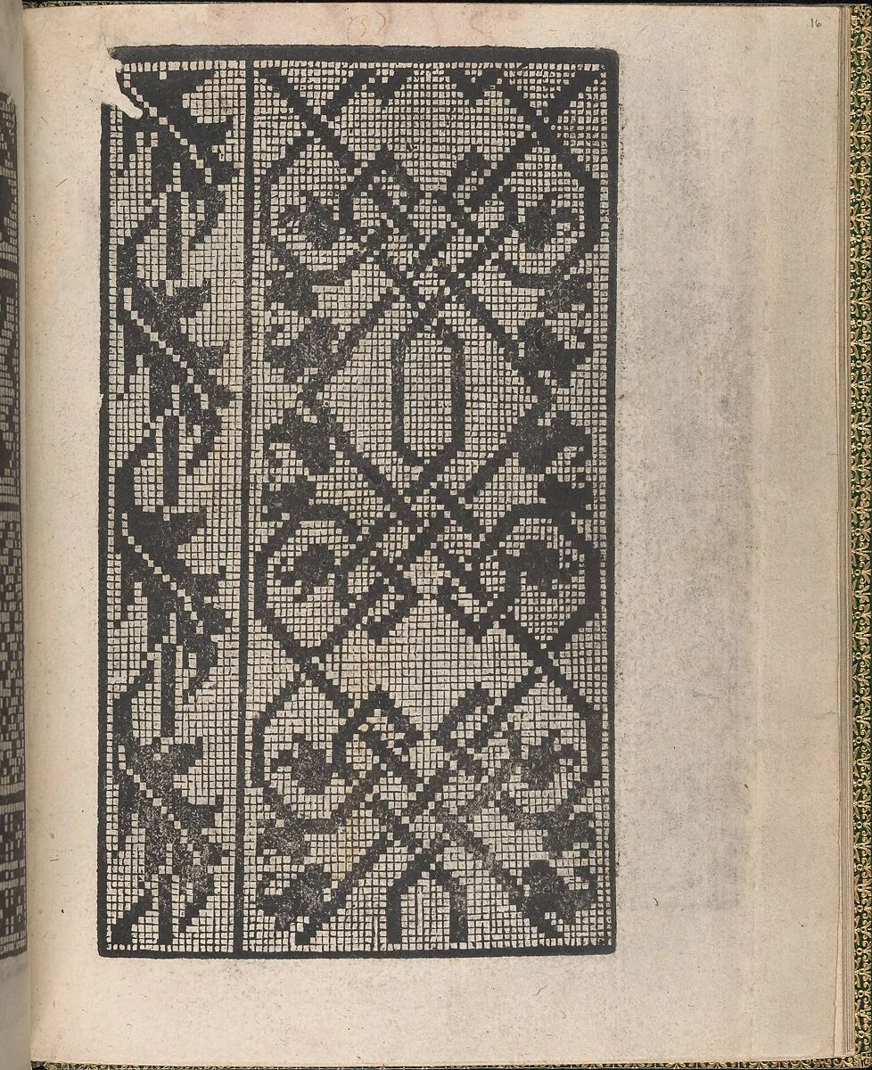 Ornamento delle belle & virtuose donne, page 16 (recto) — Matteo Pagano|Lloyd, Wallis & Lloyd