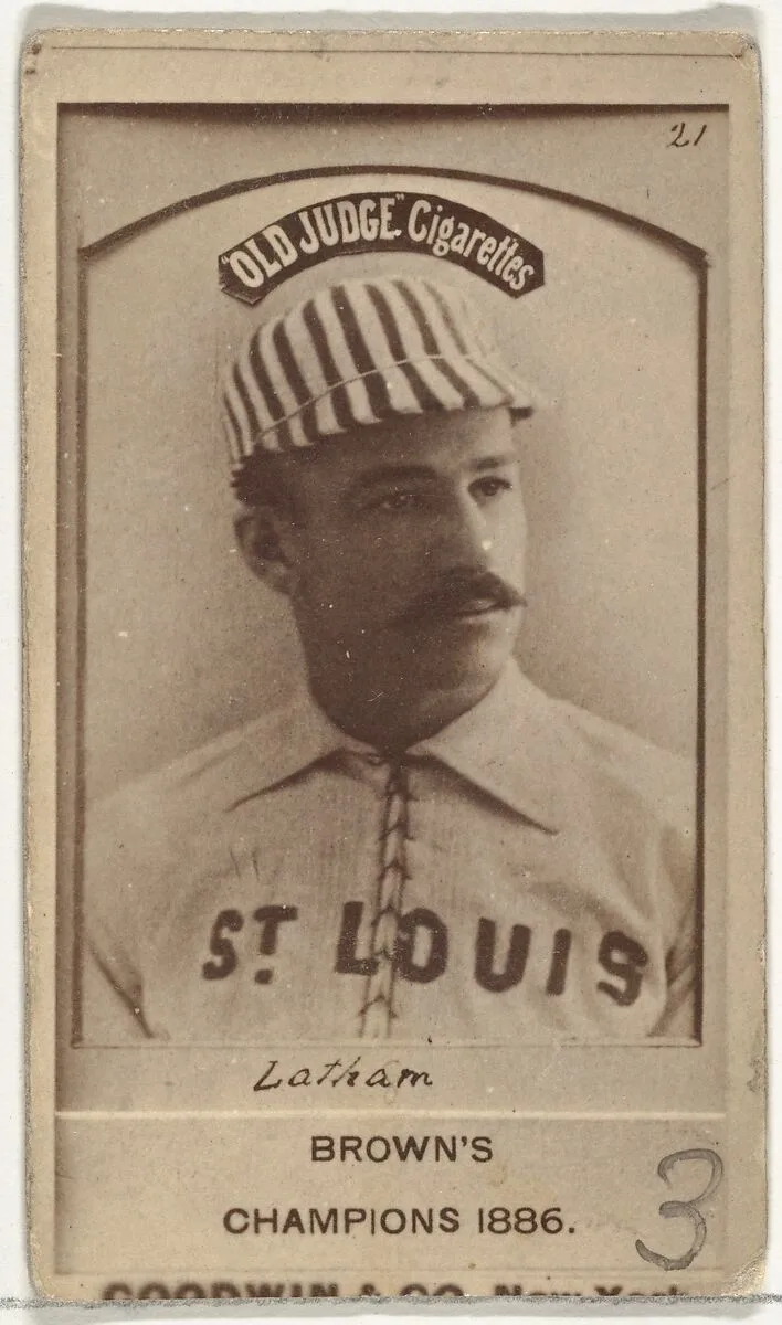 Arlie Latham, 3rd Base, St. Louis Browns, from the Old Judge series (N172) for Old Judge Cigarettes — Goodwin & Company