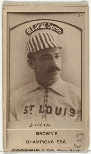 Arlie Latham, 3rd Base, St. Louis Browns, from the Old Judge series (N172) for Old Judge Cigarettes