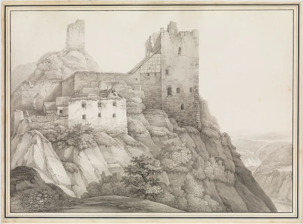 The Ruin of Liebenstein Castle near Bornhofen am Rhein, Seen from the North-West — Christian Georg Schütz the Younger