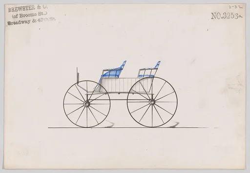Design for 4 seat Phaeton, no top, no. 3253a