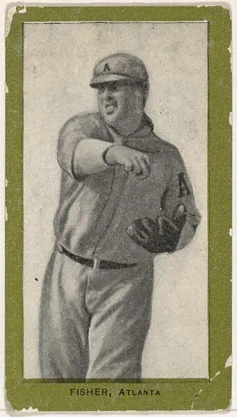 Fisher, Atlanta, from the Baseball Players (Green Borders) series (T211) issued by Red Sun Cigarettes — Red Sun Cigarettes