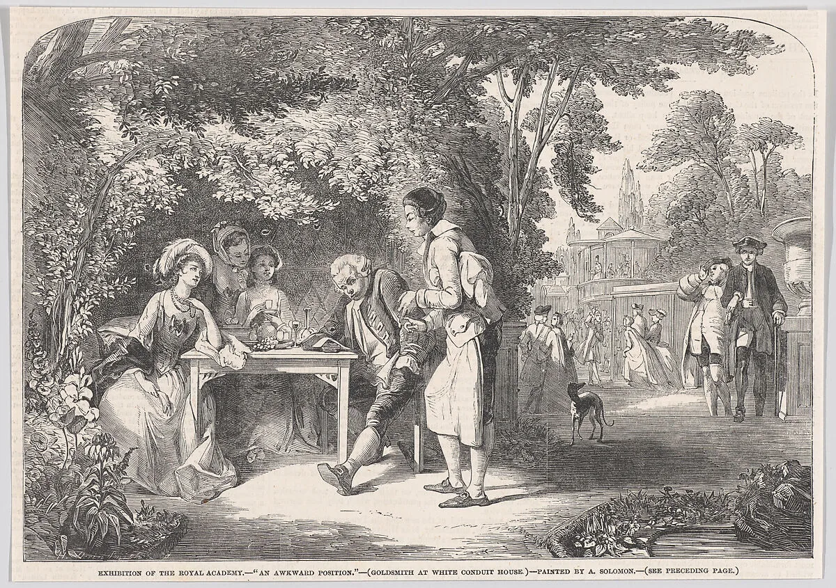 An Awkward Position, from "Illustrated London News" — Oliver Goldsmith|Abraham Solomon|Harvey Orrin Smith