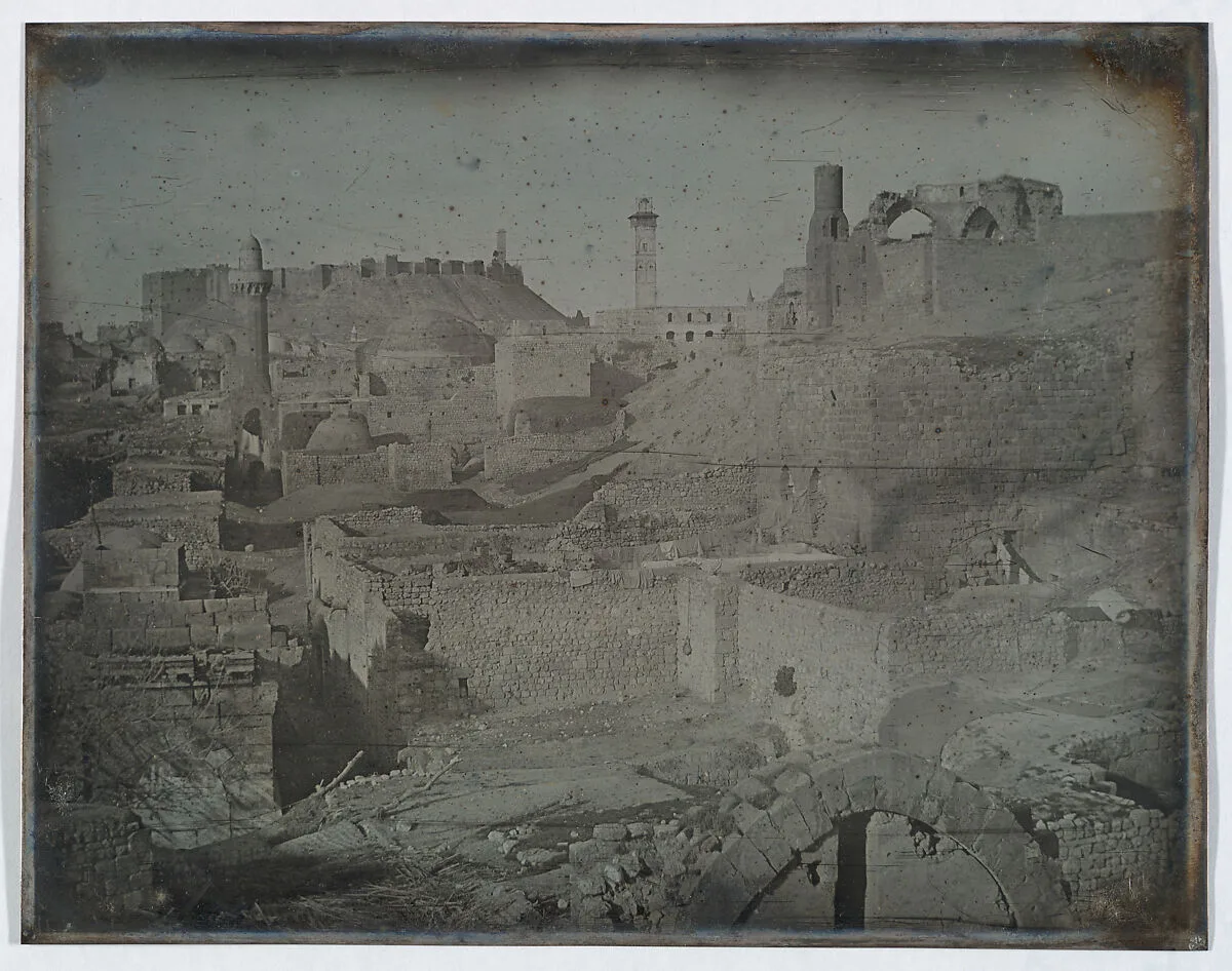 Aleppo, Viewed from the Antioch Gate (252. Alep. 1844. Prise de Bab Antakieh. (publiée)) — Joseph-Philibert Girault de Prangey