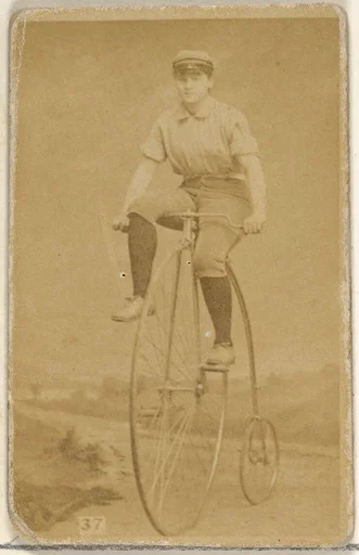 Card 37, from the Girl Cyclists series (N49) for Virginia Brights Cigarettes
