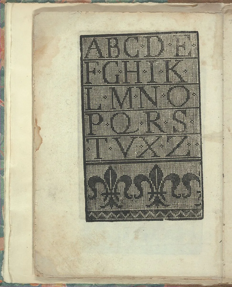 Opera Nova Universali intitulata Corona di racammi, page 25 (verso) — Giovanni Andrea Vavassore