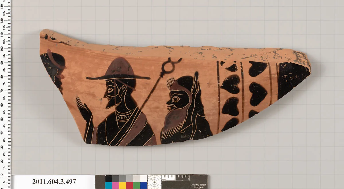 Terracotta fragment of a column-krater (bowl for mixing wine and water) — Unknown