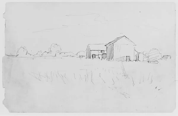 Landscape with Boats (from Sketchbook) — Thomas Moran