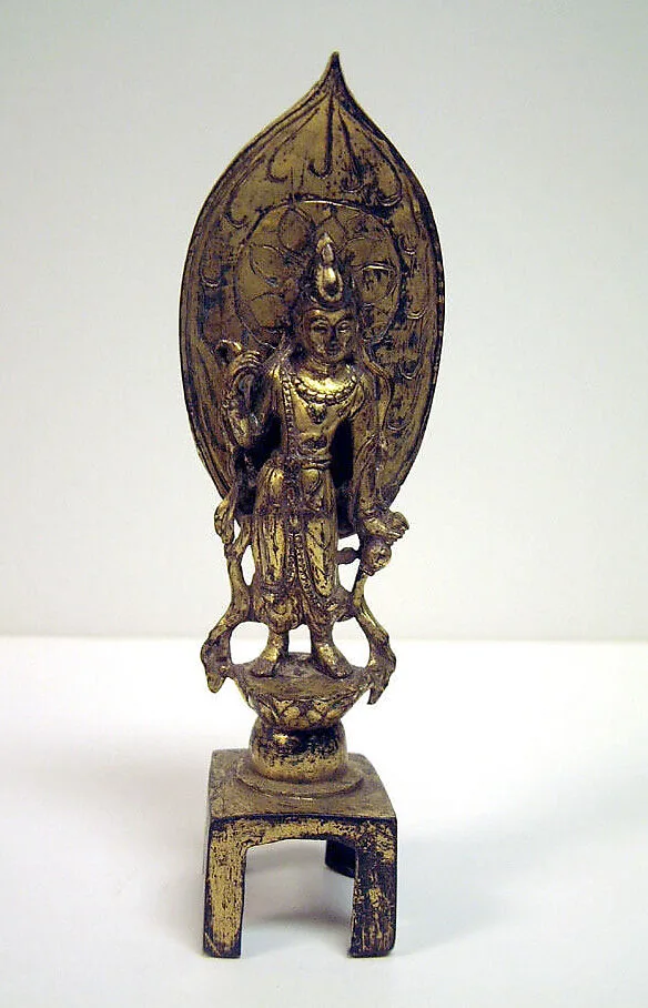 唐 鎏金青銅觀音菩薩立像|Standing Bodhisattva Avalokiteshvara (Guanyin) — Unknown