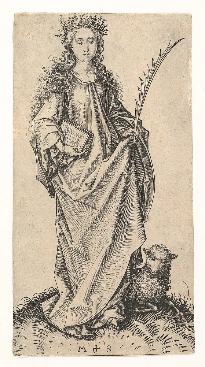 St. Agnes — Martin Schongauer
