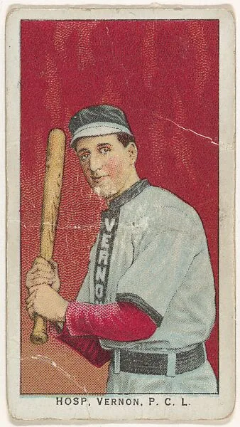 Hosp, Vernon, Pacific Coast League, from the "Obak Baseball Players" set (T212), issued by the American Tobacco Company to promote Obak Mouthpiece Cigarettes — American Tobacco Company