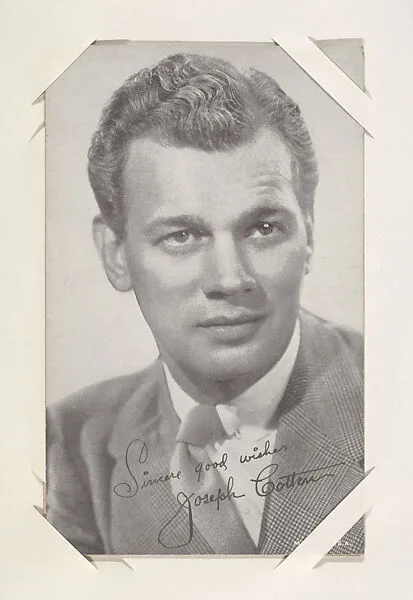 Joseph Cotten from Movie Stars Exhibit Cards series (W401) — Unknown