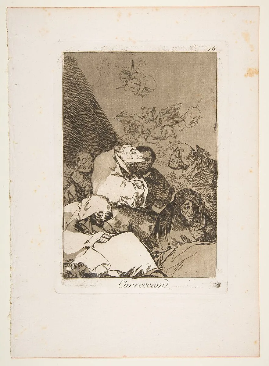Plate 46 from "Los Caprichos": Correction (Correccion) — Goya (Francisco de Goya y Lucientes)