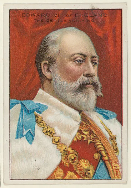 Edward VII of England, The Gentleman of King, from the "Heroes of History" series (T68), issued with Miners Extra Smoking Tobacco, Natural Leaf Scrap, and Royal Bengals Little Cigars — Edward VII, King of Great Britain and Northern Ireland|Royal Bengals Little Cigars