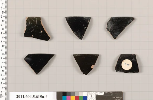 Terracotta rim fragments of kylikes (drinking cups)