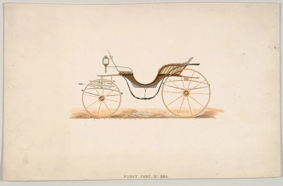 Design for Pony Park Phaeton, no. 224 — Anonymous, French, 19th century