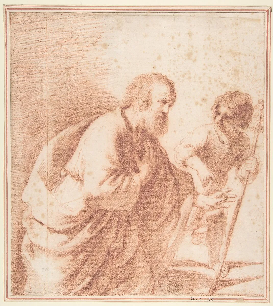 Saint Joseph Seen with his Flowering Staff, which is Held by the Christ Child — Guercino (Giovanni Francesco Barbieri)
