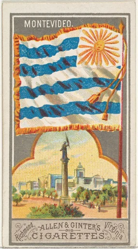 Montevideo, from the City Flags series (N6) for Allen & Ginter Cigarettes Brands