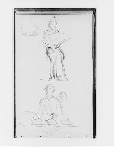 Javanese Dancer with Fan, Foot, Man (from Sketchbook of Javanese Dancers)