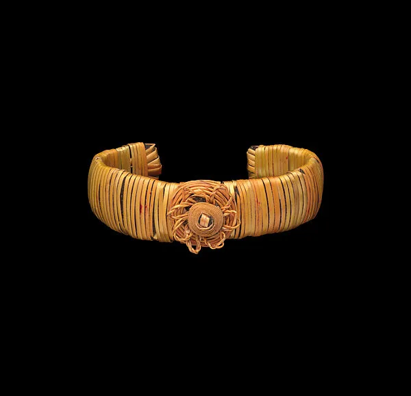 Cuff bracelet, woven rings — Unknown