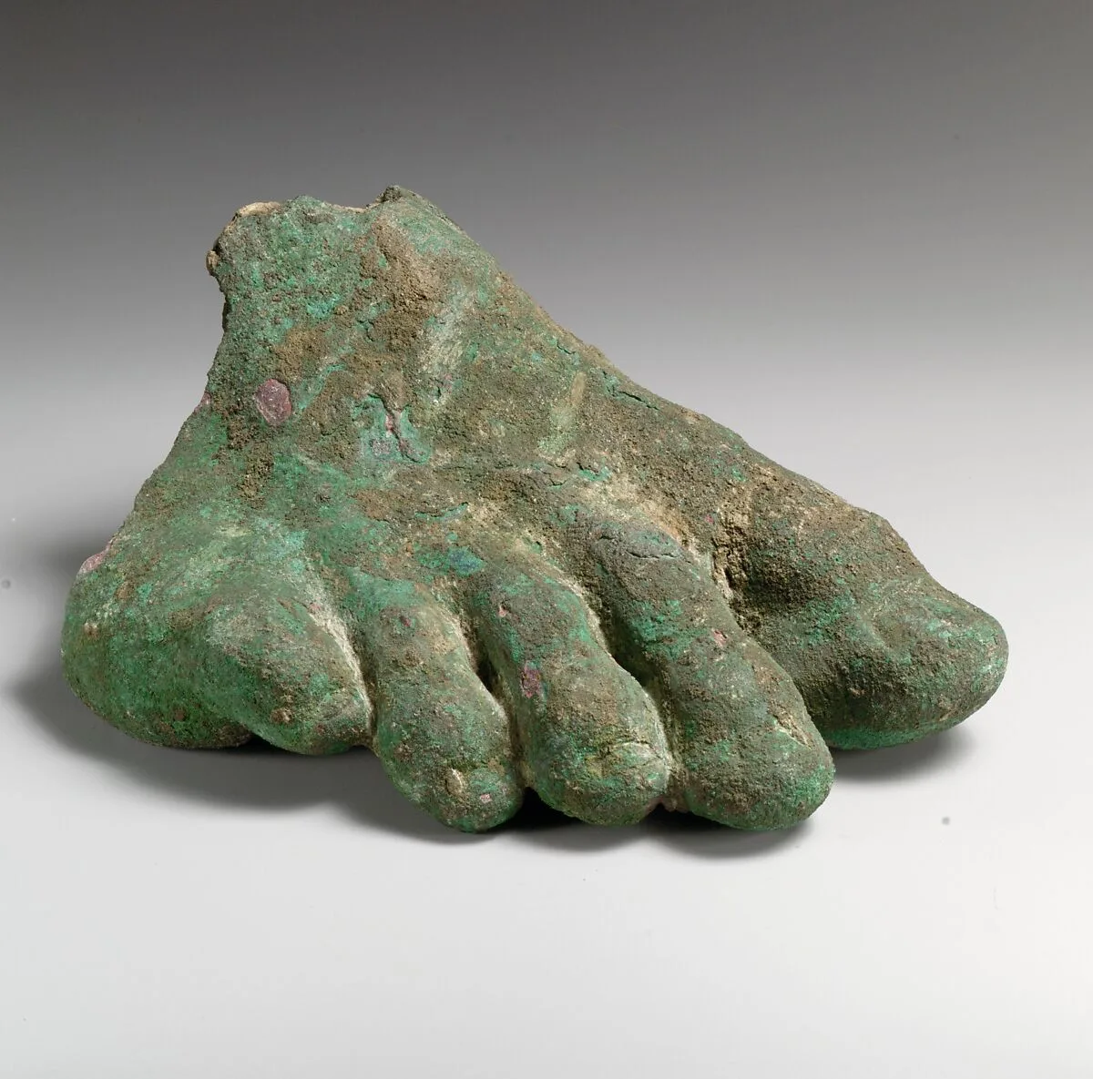 Bronze toes and instep of an over-lifesized right foot — Unknown