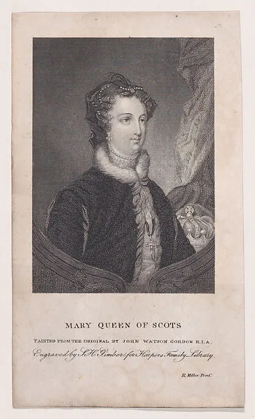 Mary, Queen of Scots (from "Life of Mary Queen of Scots," volume 1, frontispiece) — Mary, Queen of Scots|Henry Glassford Bell|Stephen Henry Gimber|Harper & Brothers|Robert Miller
