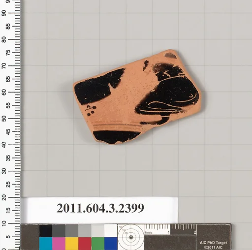 Terracotta fragment of a kylix: eye-cup (drinking cup)