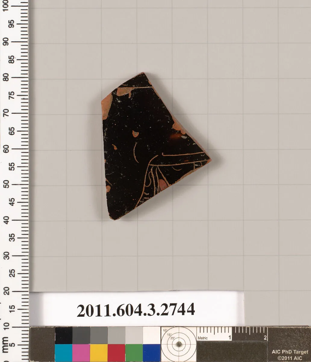 Terracotta fragment of an oinochoe (jug) or olpe (jug) — Unknown