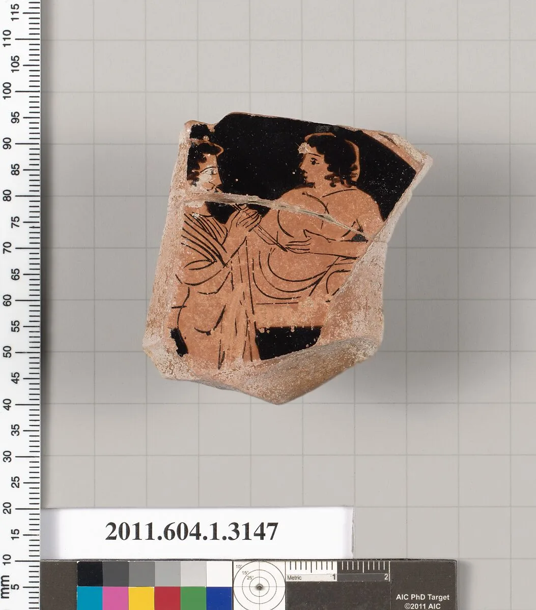 Terracotta fragment of a kylix (drinking cup) — Unknown