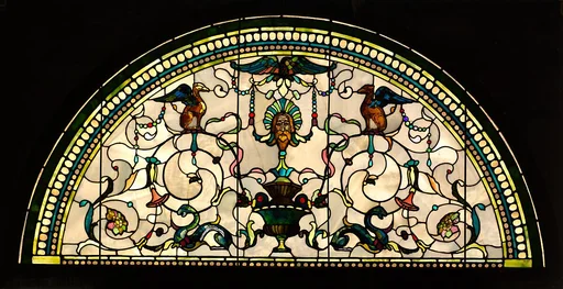 Stained Glass Lunette from the Cornelius Vanderbilt II House, New York