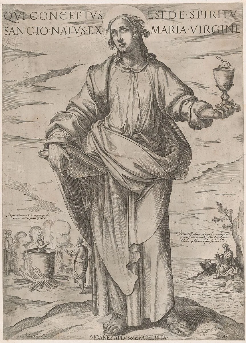 St. John the Evangelist, from 'Christ, Mary and the Apostles' — Antonio Tempesta|Nicolaus van Aelst
