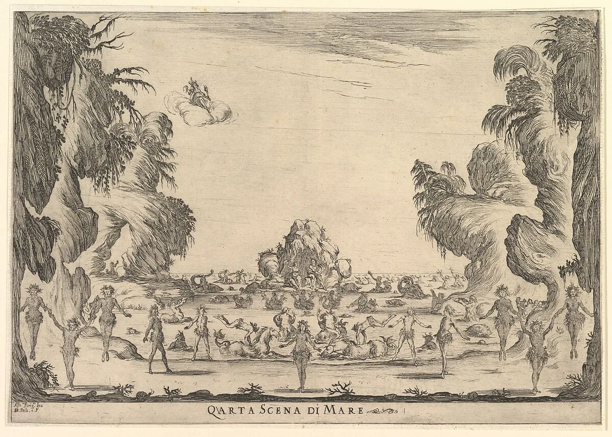 Fourth scene, the sea, from 'The marriage of the gods' (Le nozze degli Dei) — Stefano della Bella