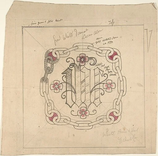 Design for Ecclesiastical Embroidery -- Veil and Bun