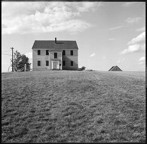 [3 Views of House in Field]