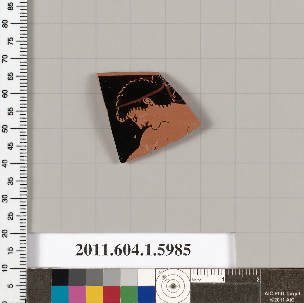 Terracotta rim fragment of a kylix (drinking cup) — Unknown