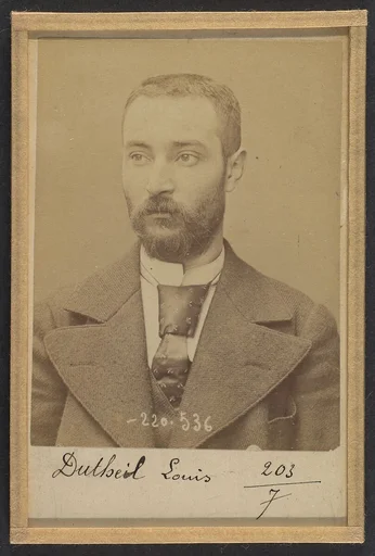 Dutheil. Louis. 29 ans, né le 28/7/64 à Maisonnais (Ht Vienne). Tailleur d'habits. Anarchiste. 3/7/94.