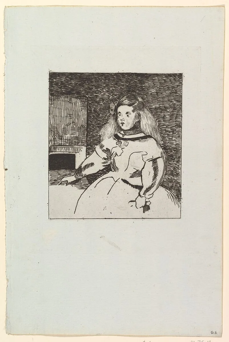 The Infanta Marguerita — Edouard Manet|Velázquez (Diego Rodríguez de Silva y Velázquez)