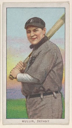 Mullin, Detroit, American League, from the White Border series (T206) for the American Tobacco Company