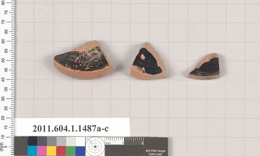 Terracotta fragments of kylikes (drinking cups)