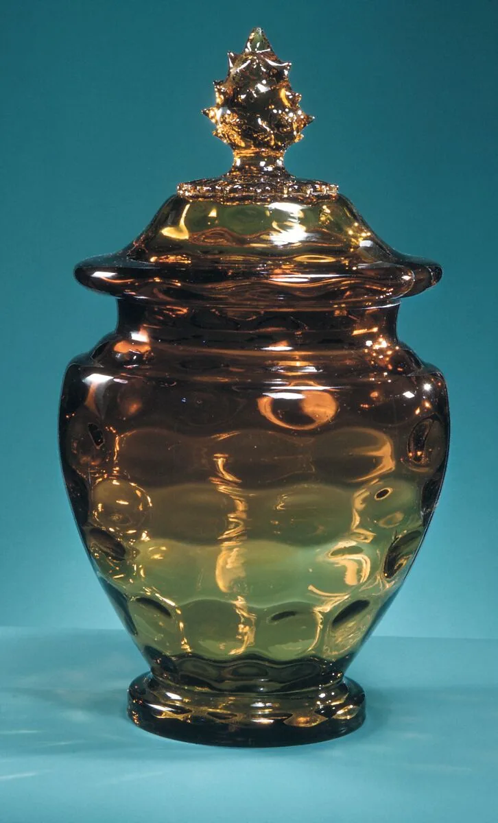 Covered Punch Bowl — Hobbs, Brockunier and Company