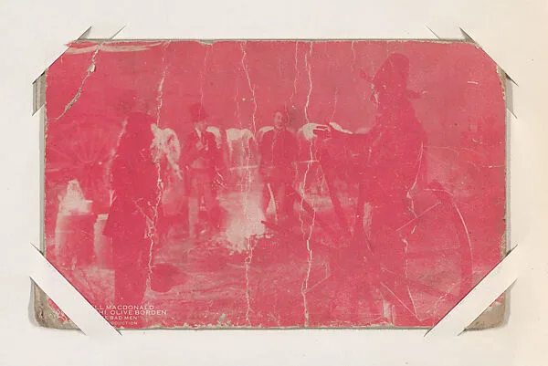 J. Farrell MacDonald, Tom Santschi, Olive Borden in "Three Bad Men" from Western Stars or Scenes Exhibit Cards series (W412) — Unknown