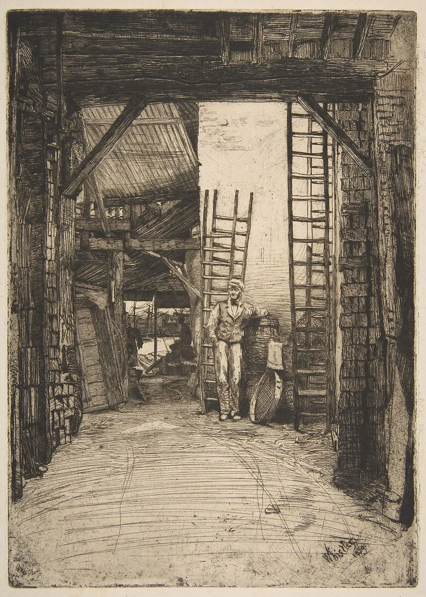The Lime-Burner (W. Jones, Lime-Burner, Thames Street) — James McNeill Whistler
