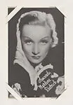 Marlene Dietrich from Movie Stars Exhibit Cards series (W401) — Unknown