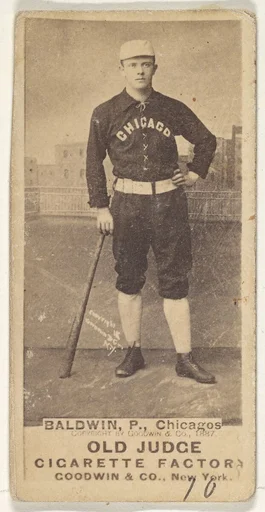 Baldwin, Pitcher, Chicago, from the Old Judge series (N172) for Old Judge Cigarettes