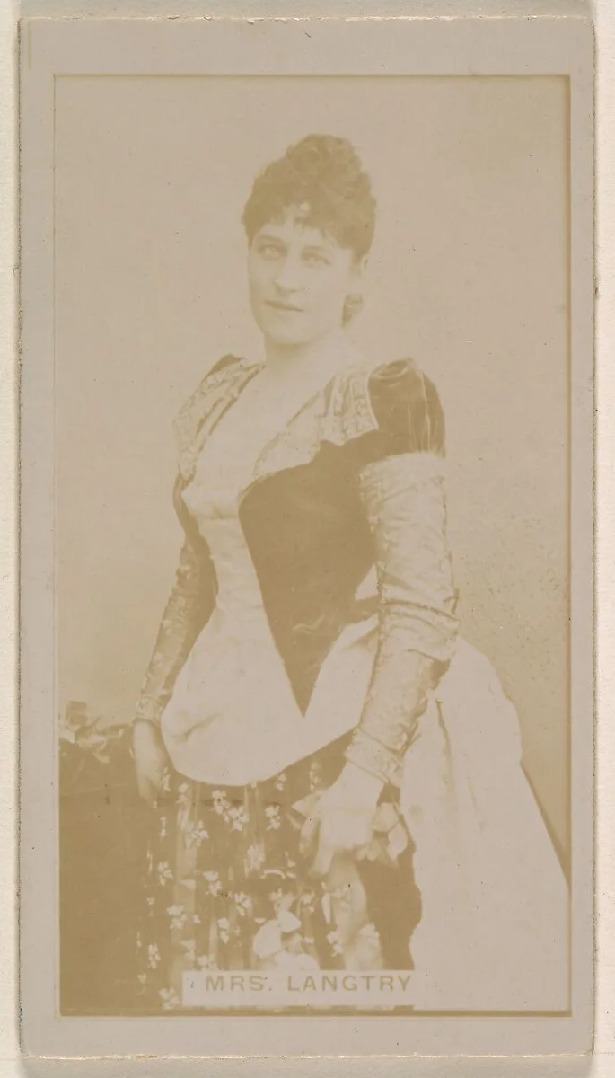 Mrs. Langtry, from the Actresses series (N245) issued by Kinney Brothers to promote Sweet Caporal Cigarettes — Kinney Brothers Tobacco Company