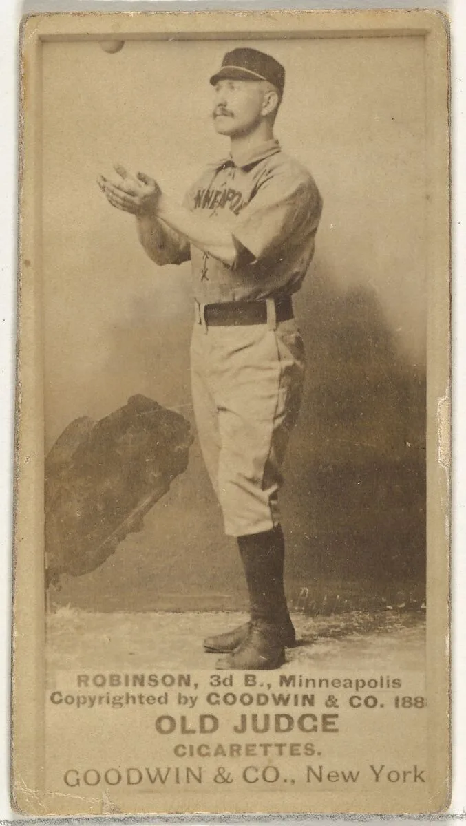 Myers C. Robinson, 3rd Base, Minneapolis, from the Old Judge series (N172) for Old Judge Cigarettes — Goodwin & Company