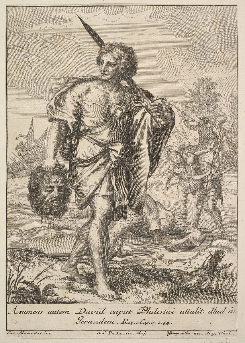 David with the Head of Goliath — Carlo Maratti|Johann Georg Bergmüller
