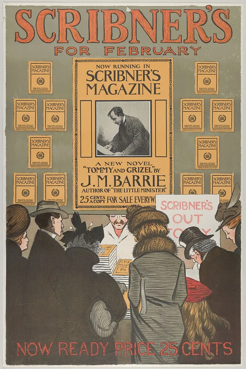 Scribner's: "Tommy and Grizel" by J. M. Barrie, February — Anonymous, American, 20th century