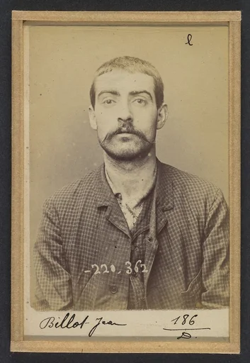 Billot. Jean. 23 ans, né le 23/1/71 à Bourges (Cher). Tireur en barre. Anarchiste. 1/7/94.