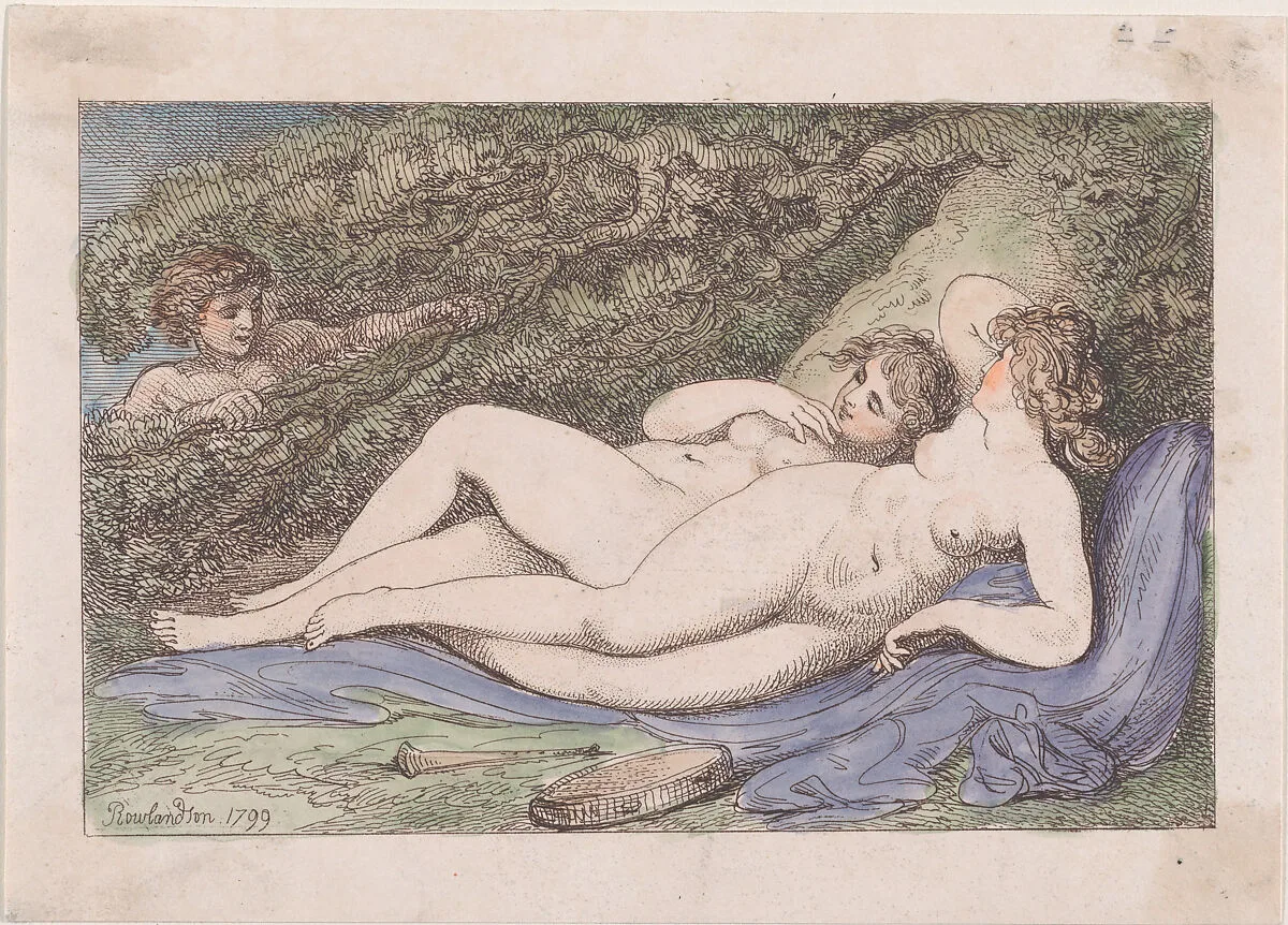 Wood-Nymphs (The Discovery) — Giovanni Battista Cipriani|Thomas Rowlandson
